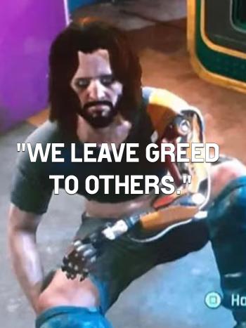 CD PROJEKT RED - "We leave greed to others." - https://twitter.com/CDPROJEKTRED/status/932224394541314055